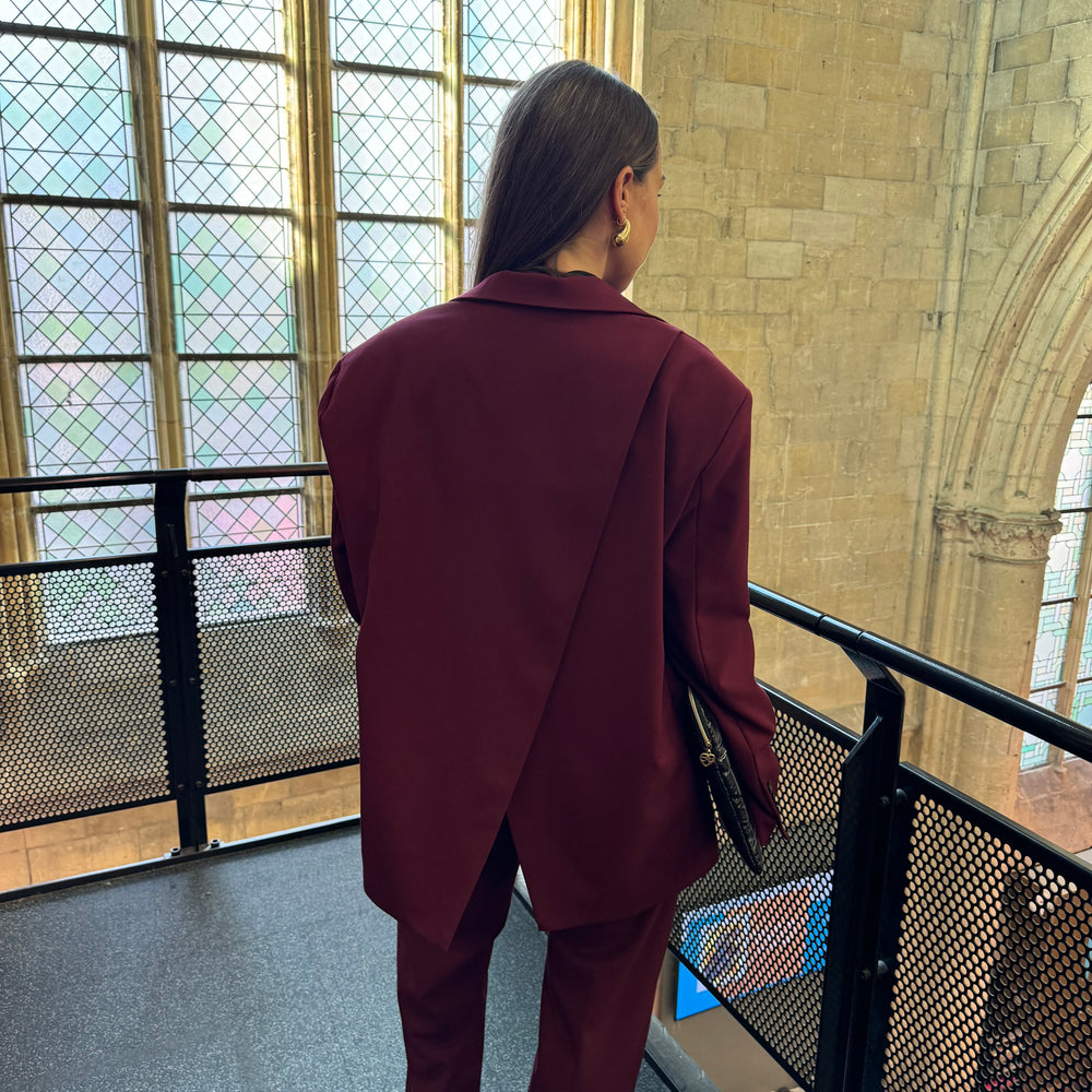 SPLIT BLAZER BORDEAUX