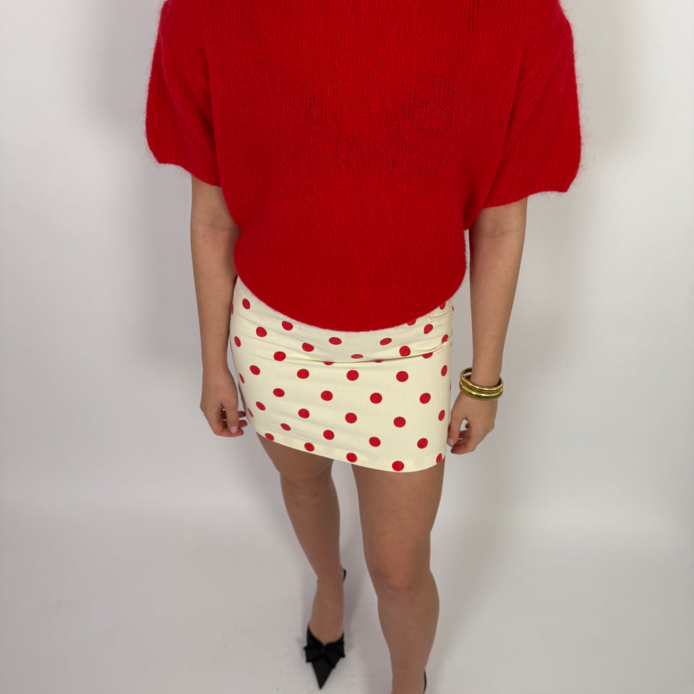 
                      
                        POLKA DOT SKIRT BEIGE/RED
                      
                    