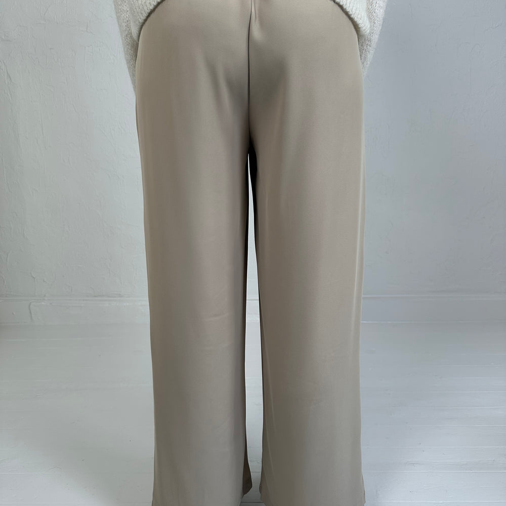 PANTALON MET VERSTELBARE TAILLEBAND BEIGE