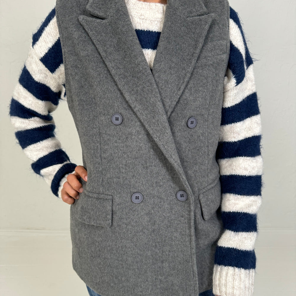 WOOL GILET GREY