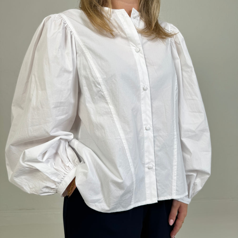 BALLON MOUWEN BLOUSE WIT