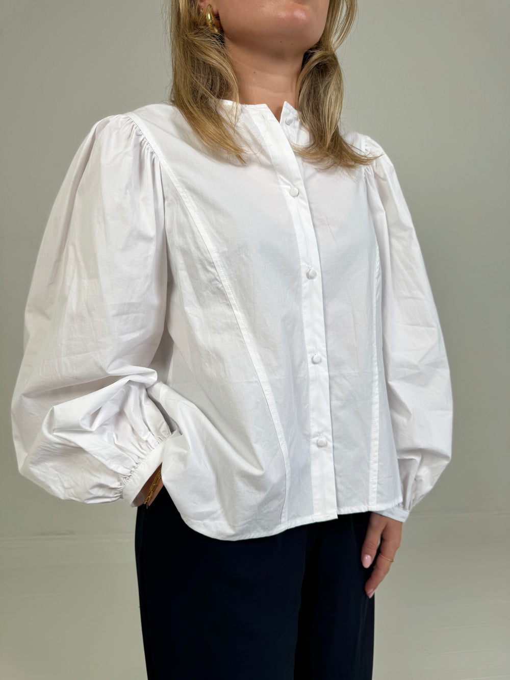 BALLON MOUWEN BLOUSE WIT