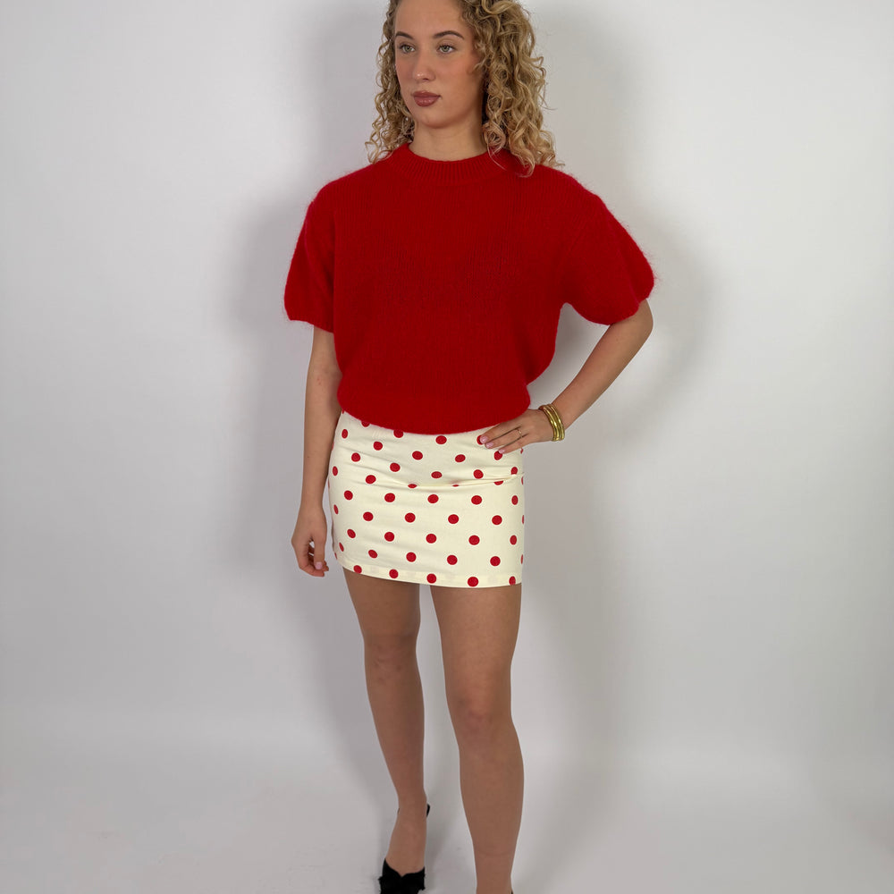 
                      
                        POLKA DOT SKIRT BEIGE/RED
                      
                    