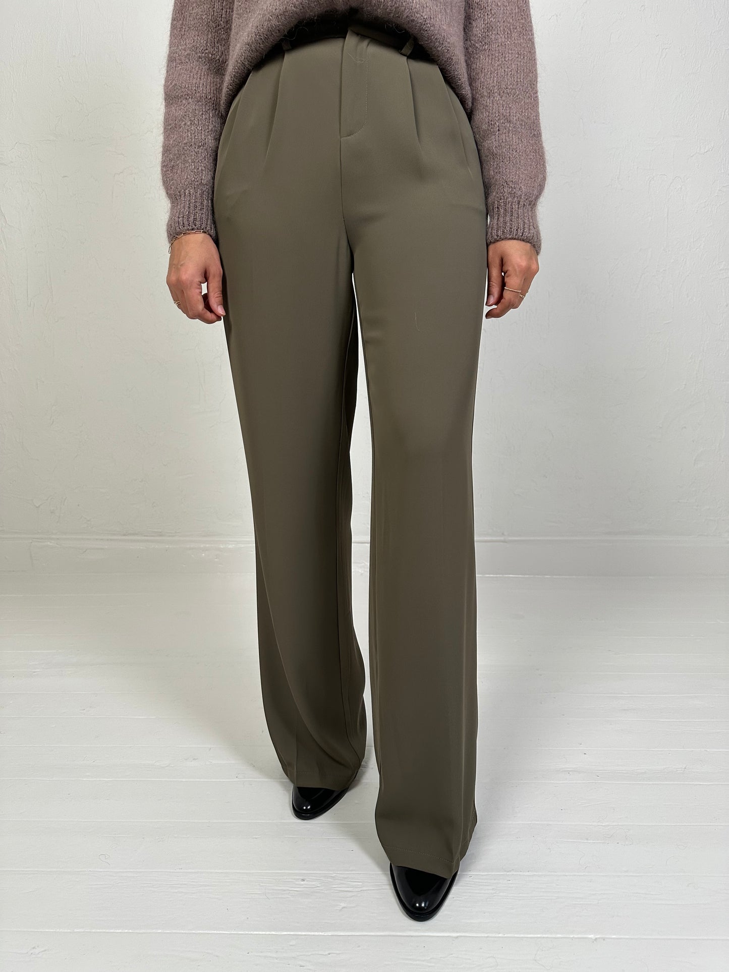 HIGH WAIST PANTALON LEGERGROEN