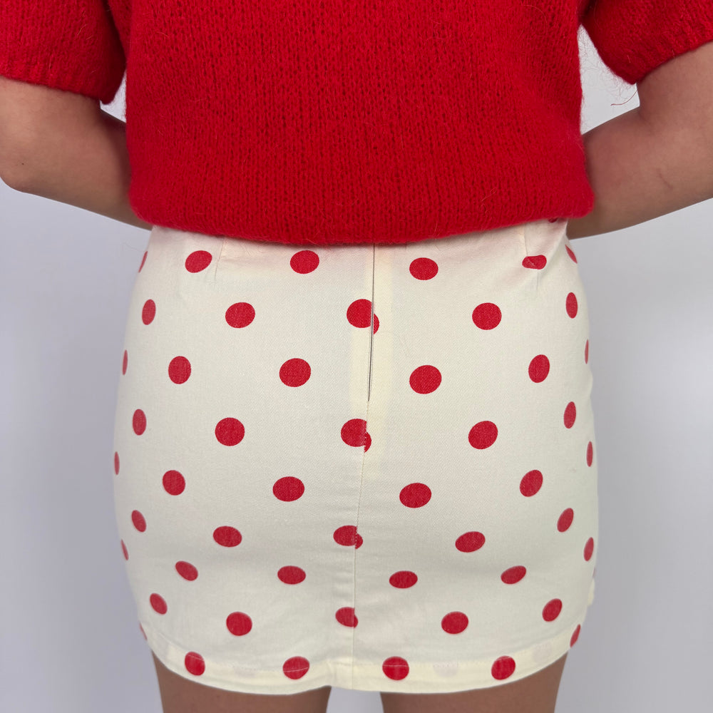 
                      
                        POLKA DOT SKIRT BEIGE/RED
                      
                    