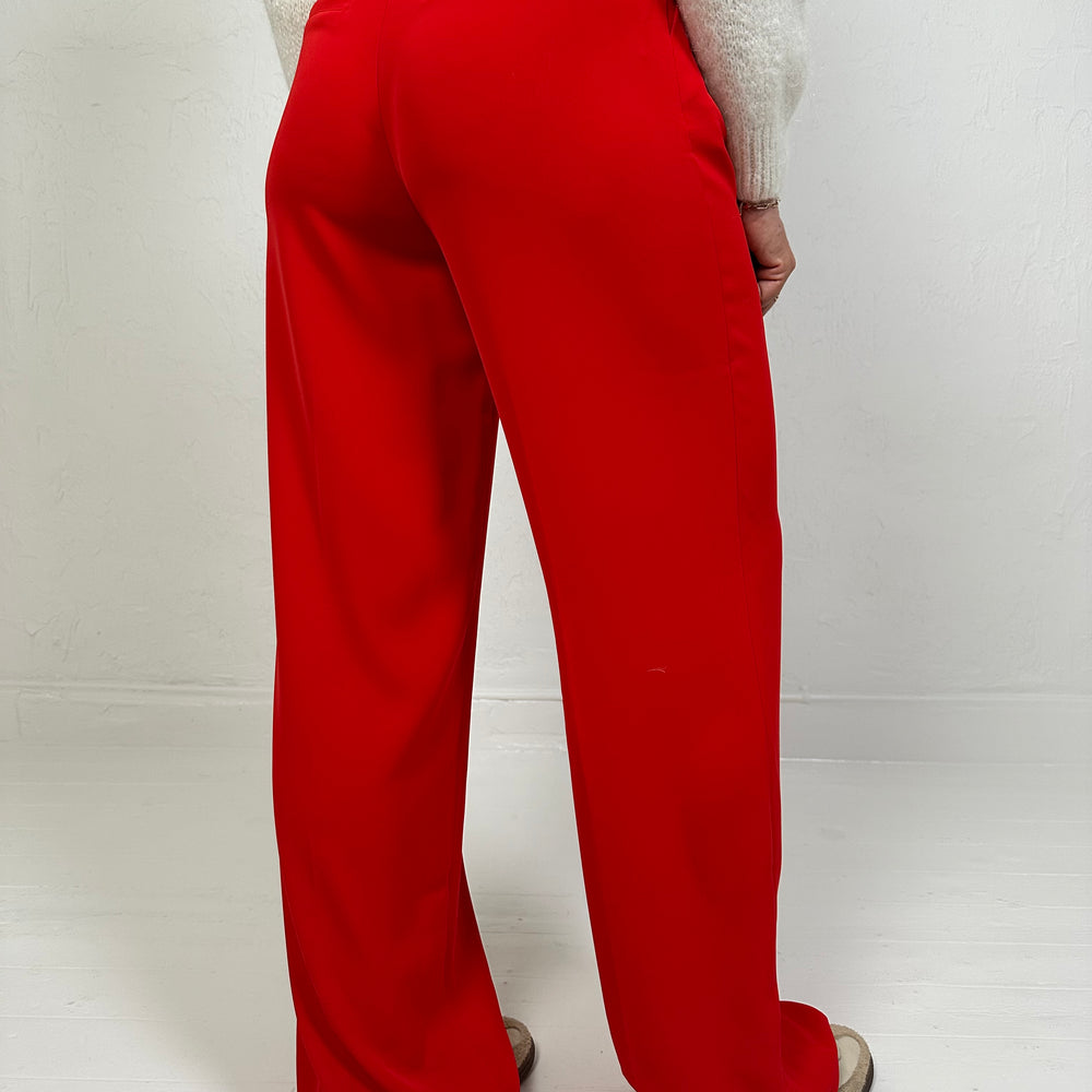 HIGH WAIST PANTALON FRAMBOISE