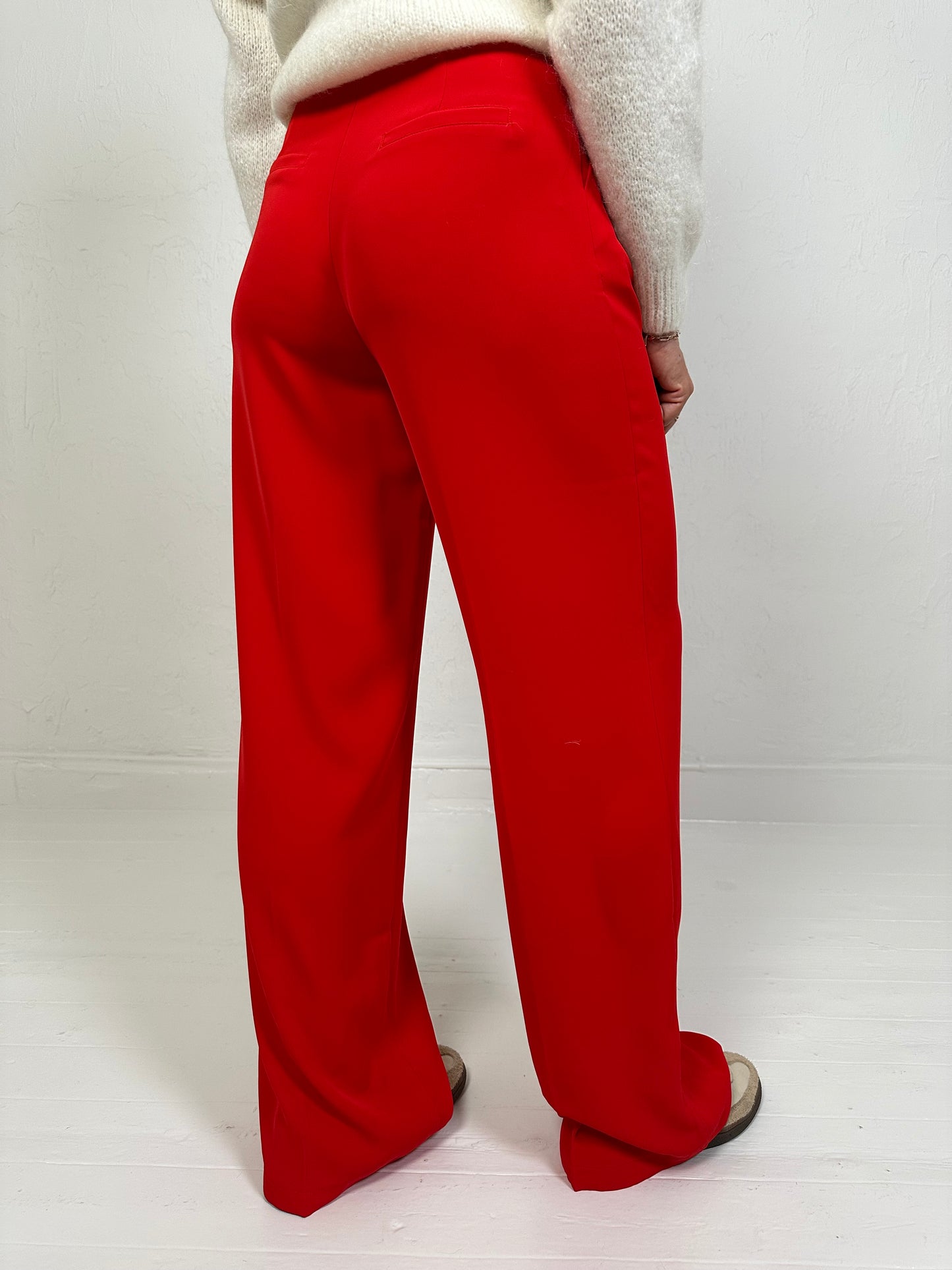 HIGH WAIST PANTALON FRAMBOISE