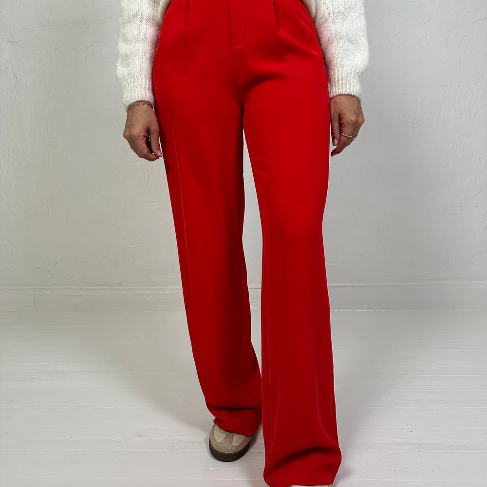 HIGH WAIST PANTALON FRAMBOISE