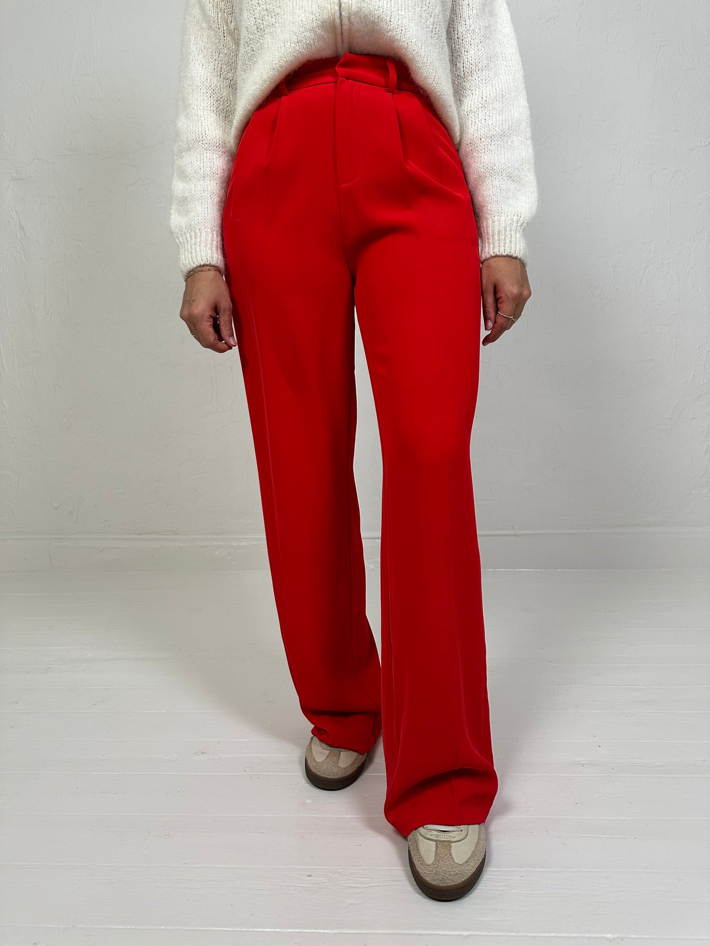 HIGH WAIST PANTALON FRAMBOISE