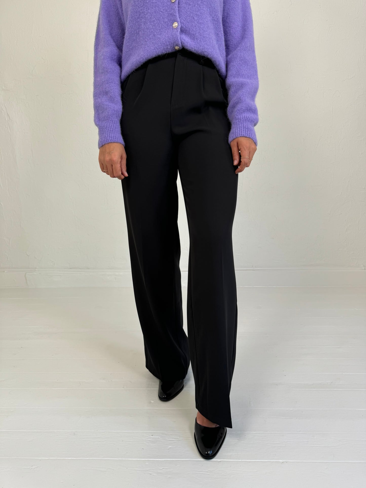 HIGH WAIST PANTALON ZWART