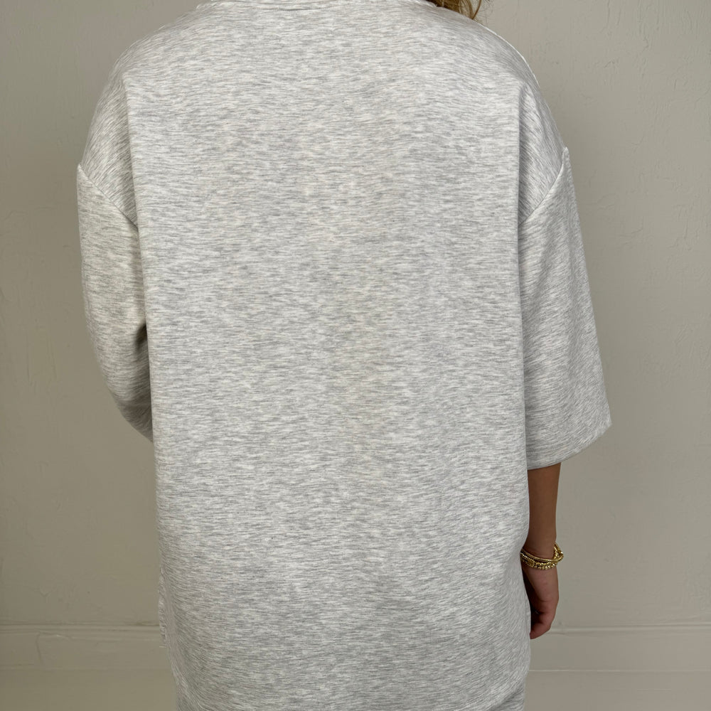 OVERSIZED T-SHIRT LICHT GRIJS