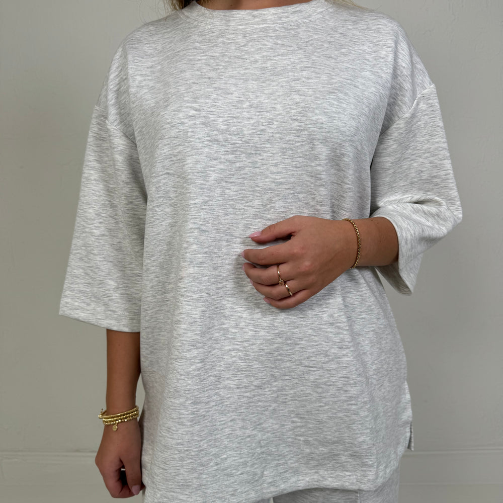 OVERSIZED T-SHIRT LICHT GRIJS