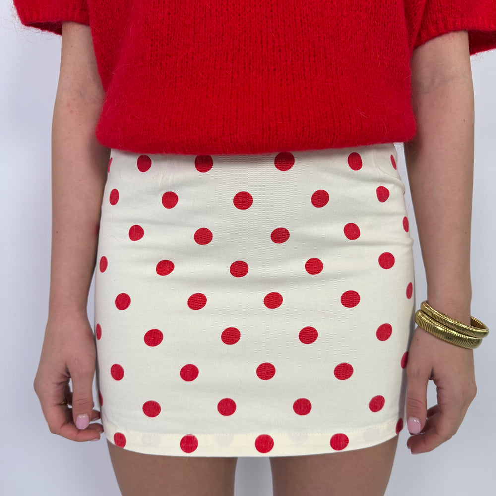 
                      
                        POLKA DOT SKIRT BEIGE/RED
                      
                    