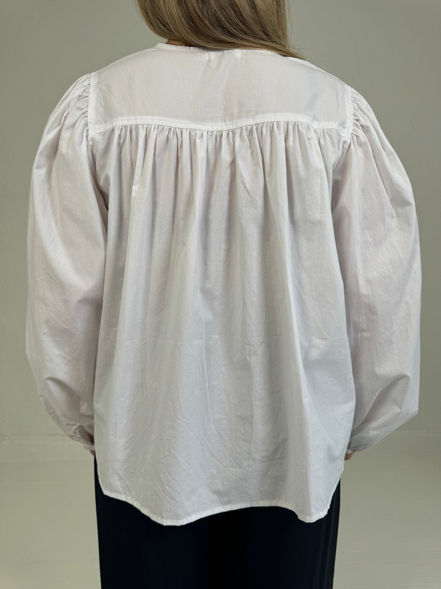 BALLON MOUWEN BLOUSE WIT