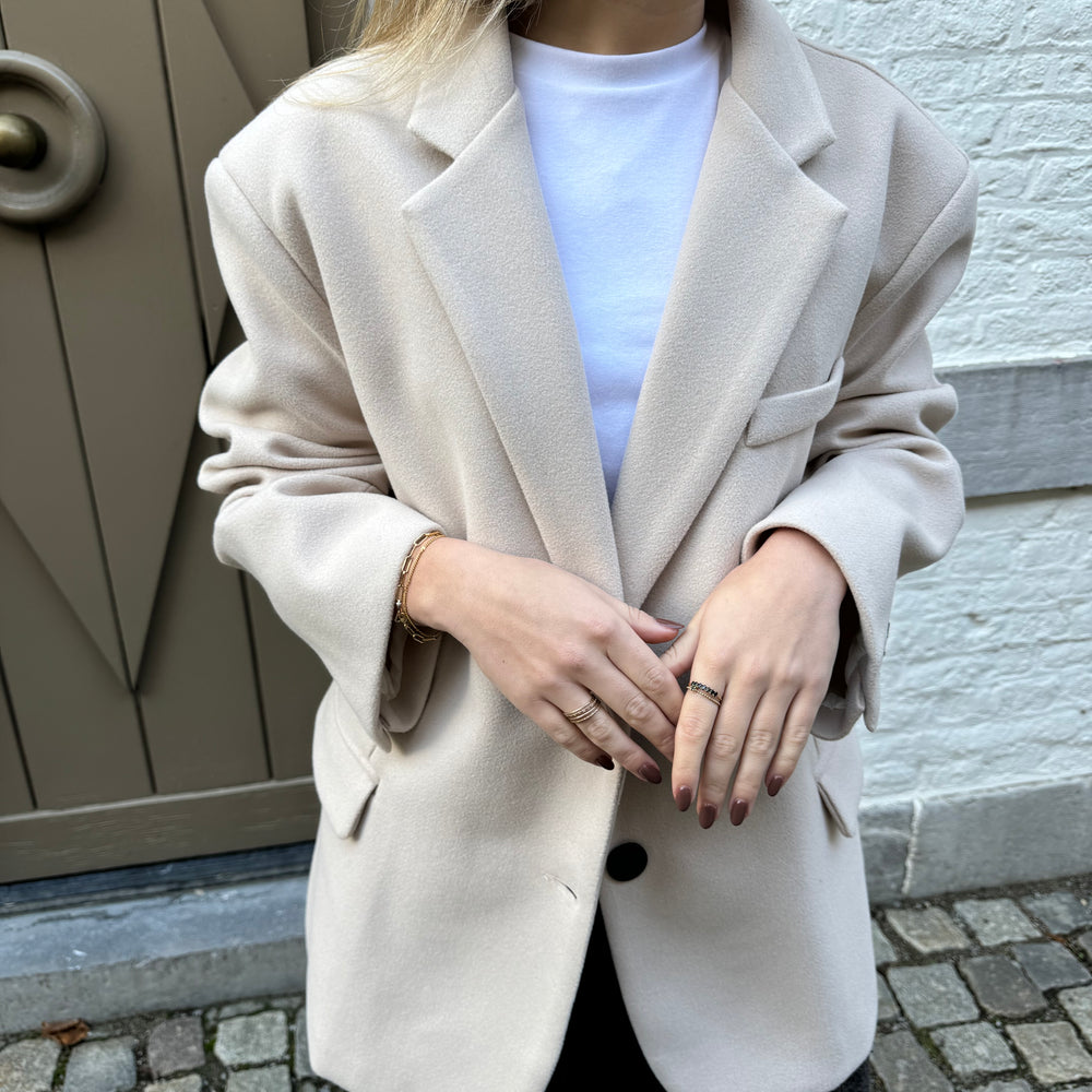 ZACHTE BLAZER LICHTBEIGE